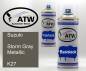 Preview: Suzuki, Storm Gray Metallic, K27: 400ml Sprühdose + 400ml Klarlack - Set, von ATW Autoteile West.